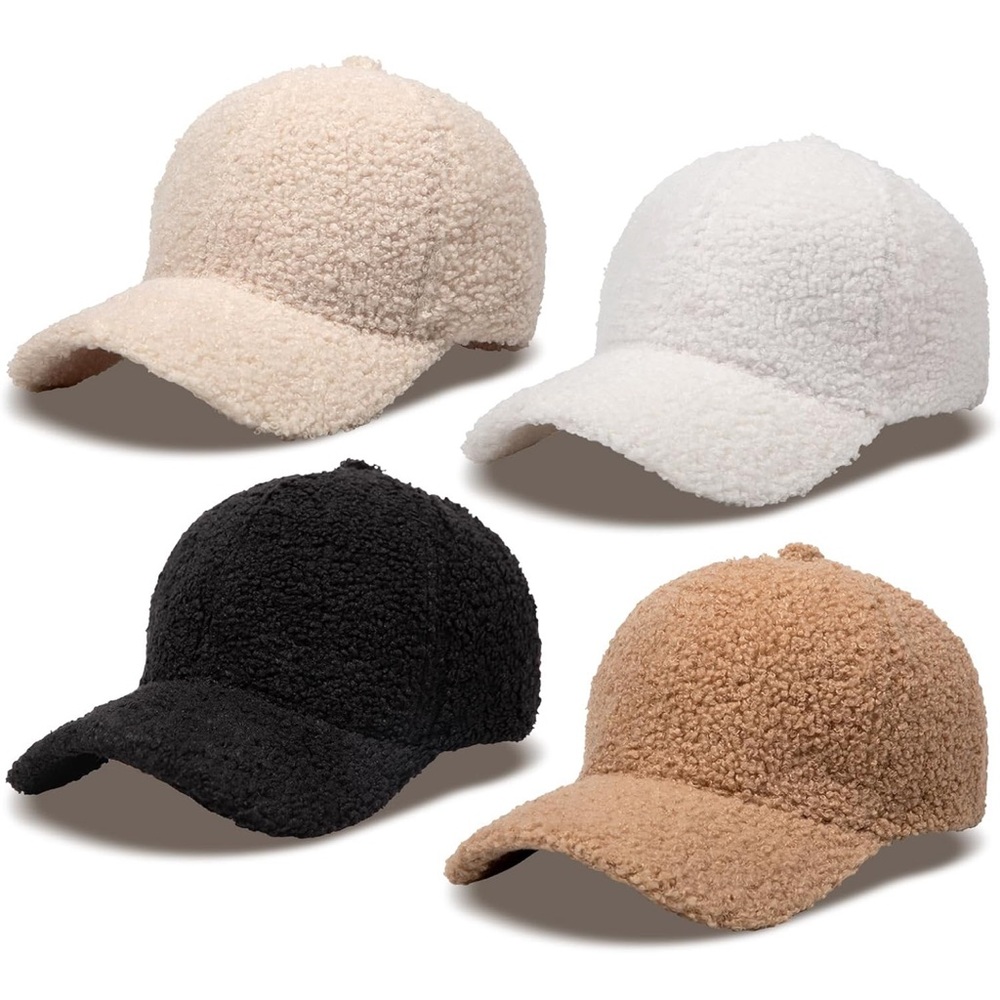 Cozy Sherpa Baseball Cap - Cream